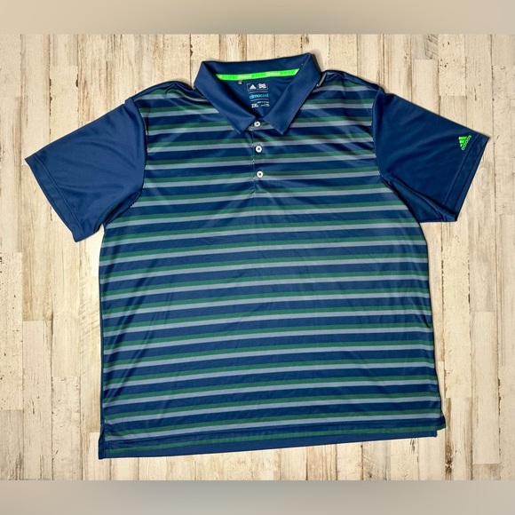 adidas Other - Adidas Climalite Golf Performance Polo Shirt Mens 2XL Blue Short Sleeve